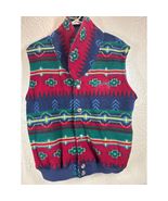 EMI Yosemite Vintage Aztec Fleece Acrylic Vest USA Made Size Medium - $24.95