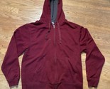 Champion Maroon Full Zip Hoodie Sweatshirt Size Small - £3.93 GBP