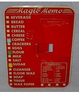 Vintage Retro Red Household Grocery Magic Memo Magnetic Board - £15.69 GBP