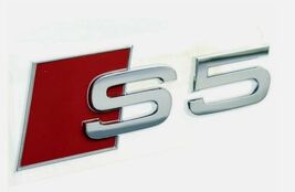 Chrome 3D Rear Trunk Emblem Badge For Audi S5 Sedan Avant Gloss Silver L... - $15.74