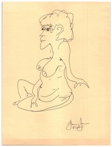 Penna Disegno su carta Carne Woman Studio da Conosciuto Artista - £60.01 GBP