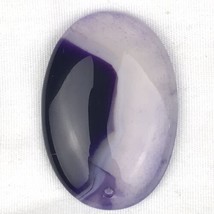 Dark purple and translucent Clear Agate Pendant 1 3/4&quot; - £7.95 GBP