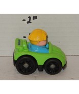Fisher Price Little People Wheelies Green Car Driver Toy - $13.82 CAD