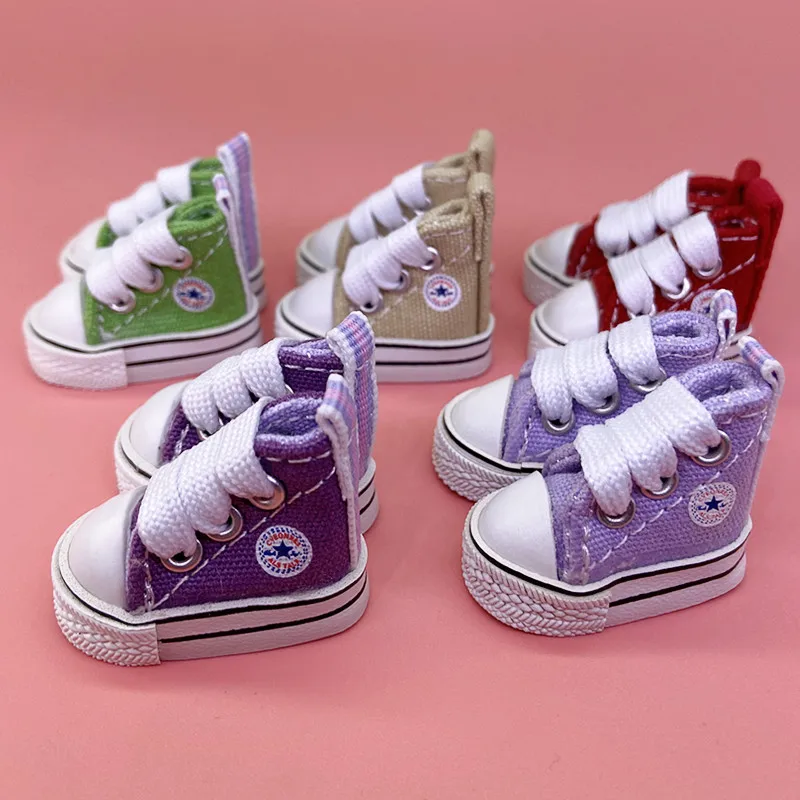 Tilda 3.6cm Doll Shoes For Blythe BJD Toys,Canvas Fabric Sneakers for OB24 1/8 - £10.31 GBP