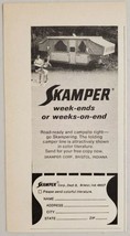 1969 Print Ad Skamper Tent Camping Travel Trailers Bristol,Indiana - £8.56 GBP