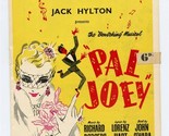 Pal Joey Program Princess Theatre London England 1954 Carol Bruce &amp; Dick... - £12.51 GBP