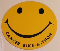Yellow Cancer Bike-A-Thon Sticker 6 inches Box 2 - £3.93 GBP