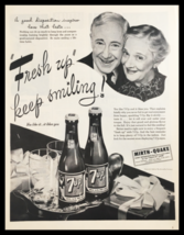 1945 Sparkling 7-Up Keep Smiling Vintage Print Ad - $14.20