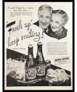 1945 Sparkling 7-Up Keep Smiling Vintage Print Ad - £11.17 GBP