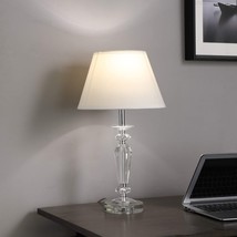 21.5&quot;H Ashford Crystal Table Lamp White with linen shade ORE HBL 2120 - £47.14 GBP