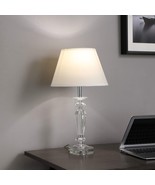 21.5"H Ashford Crystal Table Lamp White with linen shade ORE HBL 2120 - $59.95