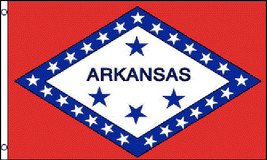 2x3 Arkansas Flag 2&#39;x3&#39; House Banner grommets super polyester 100D - £13.53 GBP