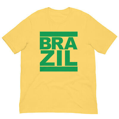 BRAZIL Run Style T-SHIRT Brazilian Streetwear Sports Tee Olympics Soccer Futbol