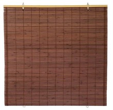 Oriental Furniture Burnt Bamboo Cordless Window Shade - Mahogany - £52.54 GBP+
