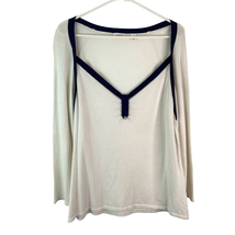 Cato Womens Sweetheart Neck Sweater Top Size L White Long Sleeves - £17.50 GBP