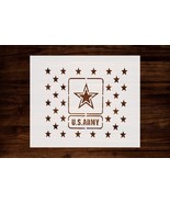US Army Stars Stencil, Reusable &amp; Sturdy, 11&quot; x 8.5&quot;, Custom U.S.A. Mili... - €12,76 EUR
