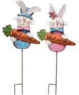 Easter Bunny stake Set Outdoor Decoration Spring Lawn Patio Home Garden ... - £36.03 GBP