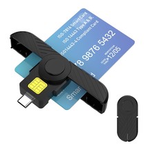USB C DOD Military USB Common Access CAC Smart Card Reader and ID CAC Ca... - £28.52 GBP