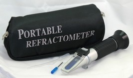 Salinity Salt Refractometer 4 Aquarium, Hydrometer SOFTCASE - w/ 35ppt S... - £19.82 GBP