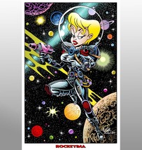  &quot;Rocketina in Space&quot;  ( Sci-Fi Comics Art ) - £19.54 GBP