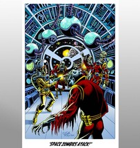 &quot;Space Zombies Attack&quot;  ( Sci-Fi &amp; Comics Art ) - $25.00
