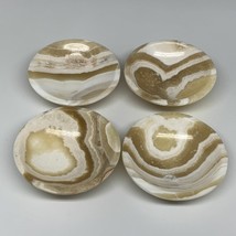 860g, 4pcs set, 4.4&quot;-4.7&quot; Round Onyx Bowl Handmade from Morocco, B8881 - £47.85 GBP