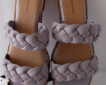 New Memory Foam Slide Sandals Two Band Braided Lavender Sz 8 - $5.93