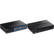 TRENDnet 16-Port Gigabit Desktop Switch, TEG-S17D, 16 x Gigabit RJ-45 Ports, 32G - £87.77 GBP