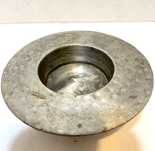 Vintage Heavy Pewter Hammered Tealight Candle Holder 3.5 x 1.25&quot; Silver - £13.02 GBP