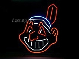 New Cleveland Indians Chief Wahoo Lamp Neon Sign 24&quot;x20&quot; - £196.72 GBP
