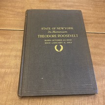 1919 ~ State of New York In Memoriam Theodore Roosevelt 1858-1919 - £7.04 GBP
