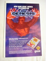 1992 Color Ad Galoob Game Genie For Sega Genesis - £6.28 GBP