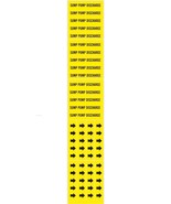 SUMP PUMP DISCHARGE Pipe Markers Adhesive Yellow stickers &amp; Arrows BRADY... - $16.80