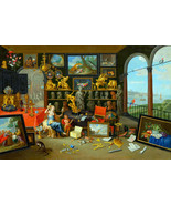 FRAMED CANVAS Art print  Allegory of sight by Jan van Kessel The Elder 2... - $107.91