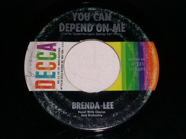 Brenda Lee You Can Depend On Me It&#39;s Never Too Late 45 Rpm Record Decca Label - £12.89 GBP