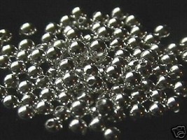 3mm Sterling Silver Smooth Round Beads (100) Made in USA - £10.27 GBP