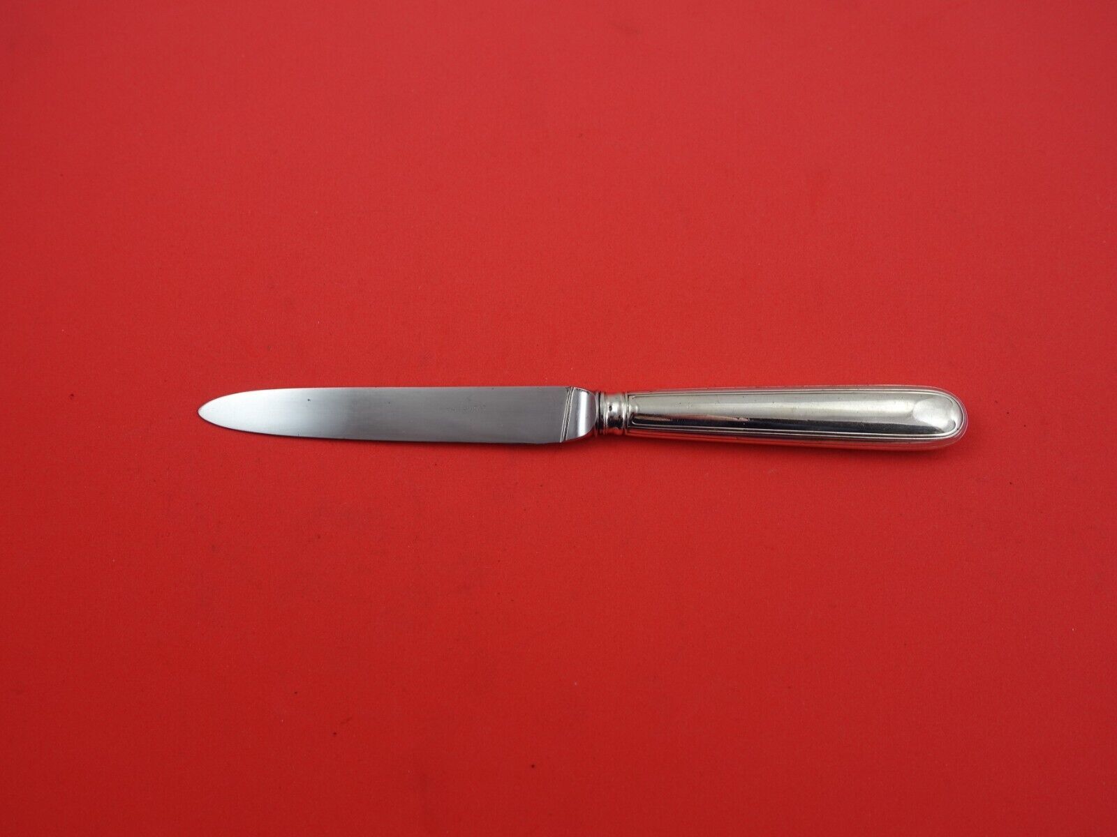 Primary image for Consulat By Puiforcat Silverplate Dessert Knife pointed stainless blade 8 1/8"
