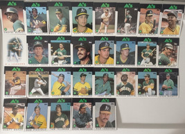 1986 Topps Oakland Athletics A&#39;s Team Set of 29 Baseball Cards - £4.71 GBP