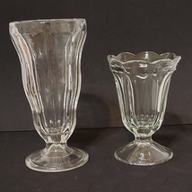 Anchor Hocking Low Sherbet and 12 ounce Soda Tumbler Clear Fountain Ware 1960 - £15.92 GBP