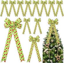 12 Pcs Large Christmas Dot Bows Decorations 28 Inch Large Dot Bows Tie B... - $29.95