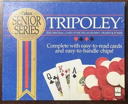 Tripoley Senior Series Michigan Rummy Hearts Poker Cadaco 1989 Cmplt New... - £26.68 GBP
