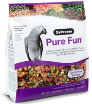 ZuPreem Pure Fun Enriching Variety Mix Bird Food for Parrots and Conures 2 lb Zu - £32.78 GBP
