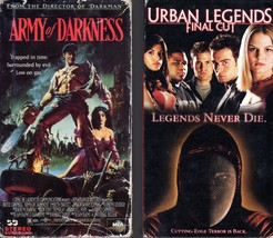 Two (2) VHS Horror Videos - Army Of Darkness &amp; Urban Legends FINAL CUT - $5.75