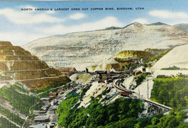 Vtg North America&#39;s Largest Open Cut Copper Mine Brigham Utah Unposted Postcard - £6.29 GBP