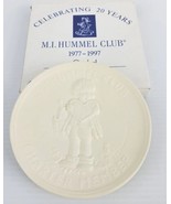 Vintage M I Hummel Club 4” Plaque Celebrating 20 Years 1977-1997 Bisque ... - £7.03 GBP