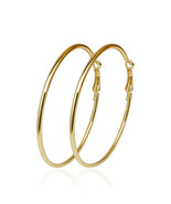 Silver Gold Plated Women Stud Round Circle Hoop Earring for Woman Men Je... - $5.50