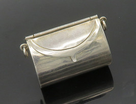 MEXICO 925 Silver - Vintage Change Purse Motif Shiny Pendant (OPENS) - PT14378 - £72.60 GBP