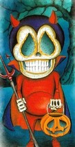 Trick Or Treat Dave Sanchez Art Canvas Giclee Print 5 Sizes Halloween Skeleton - £60.14 GBP+