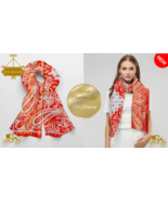 Satin Scarf 35x35 Premium Silk Wrap, Lightweight, Vibrant, and Free Ship... - $49.26 CAD