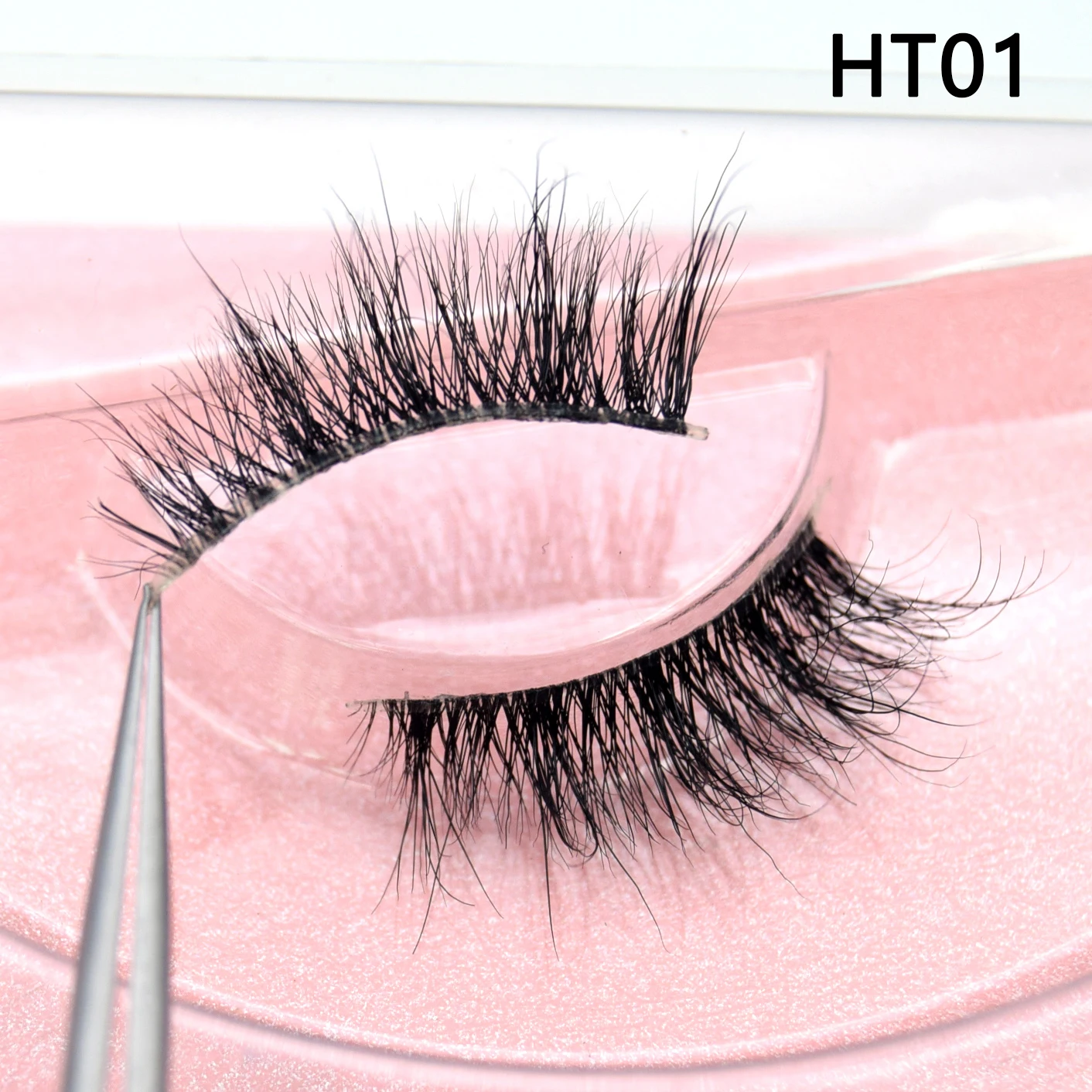  natural half eye mink eyelashes invisible band half false eyelashes handmade soft fake thumb200